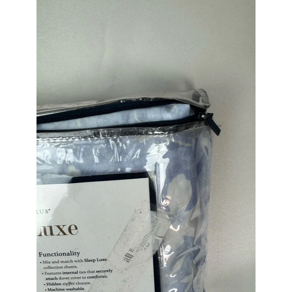 Charter Club Sleep Luxe 800 TC Twin  Printed Cotton 2 Pc. Duvet Cover Set